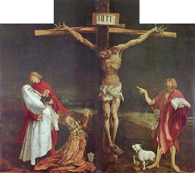 Matthias Grunewald The Crucifixion, central panel of the Isenheim Altarpiece. Germany oil painting art